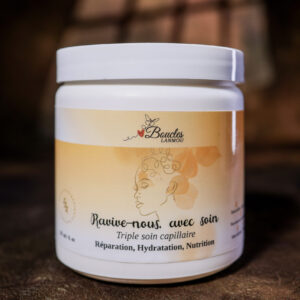 Triple soin capillaire - Réparation, hydratation & nutrition    Ravive-nous, avec soin